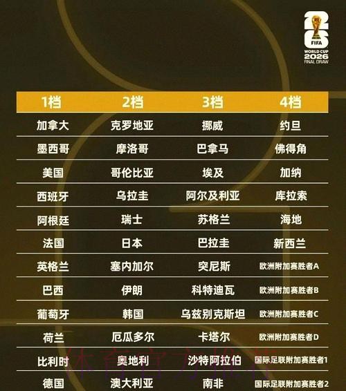 2026年世界杯各参赛球队战绩全面统计分析